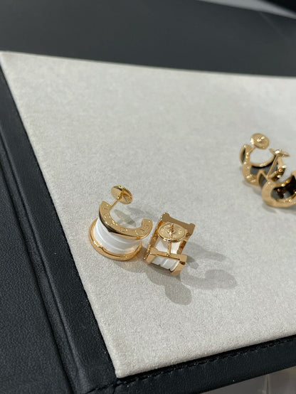 [Vintora]ZERO 1 PINK GOLD CERAMIC EARRINGS