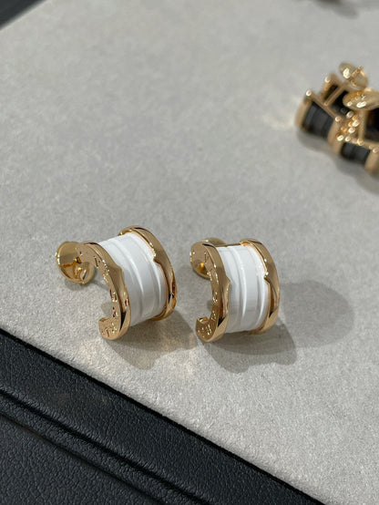 [Vintora]ZERO 1 PINK GOLD CERAMIC EARRINGS