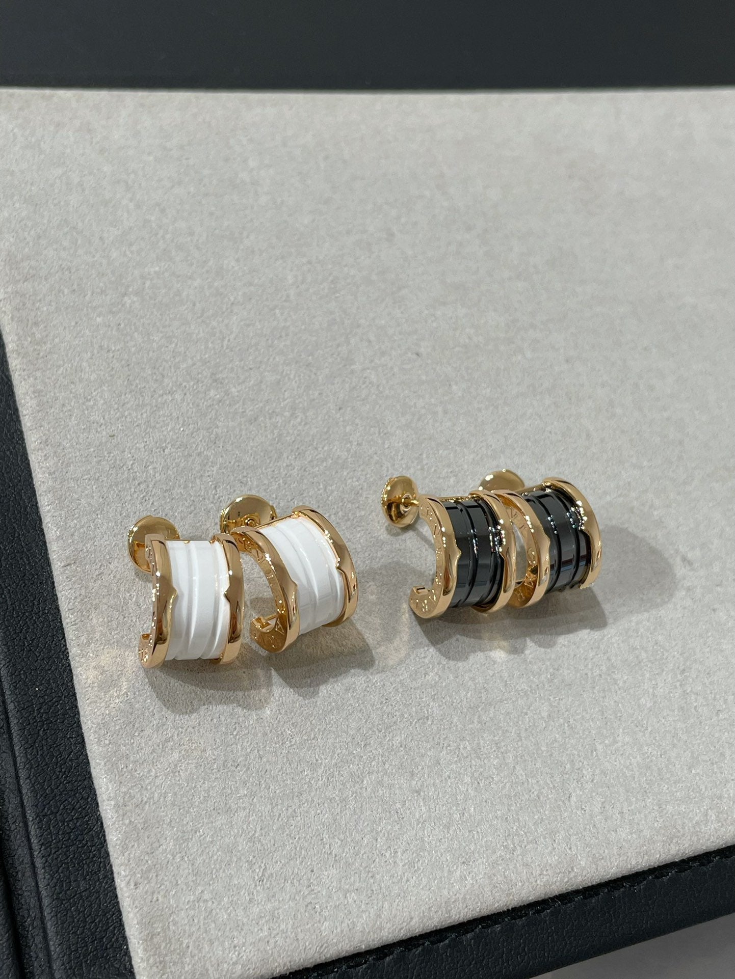 [Vintora]ZERO 1 PINK GOLD CERAMIC EARRINGS