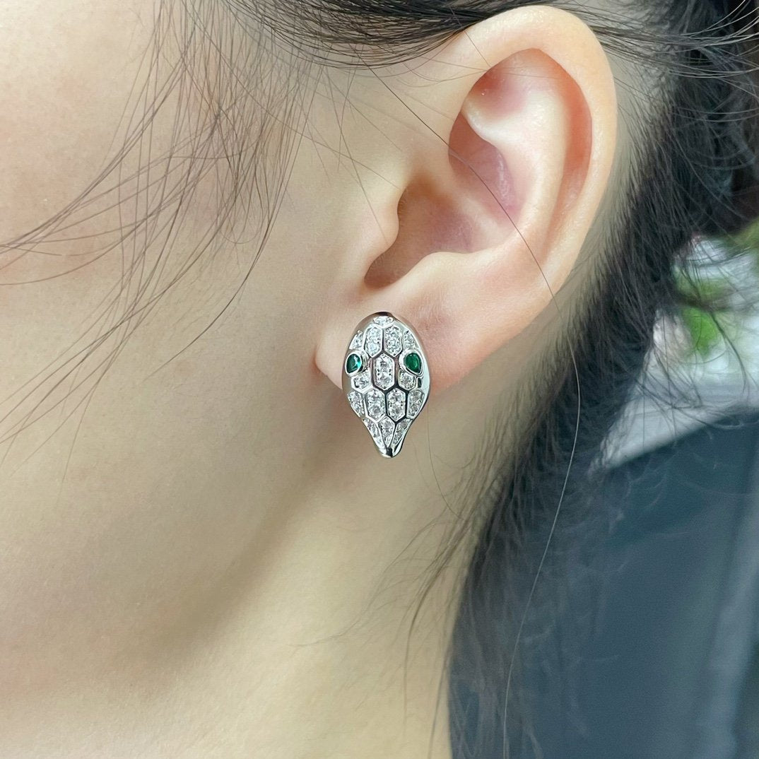 [Vintora]SERPENT DIAMOND STUD EARRINGS