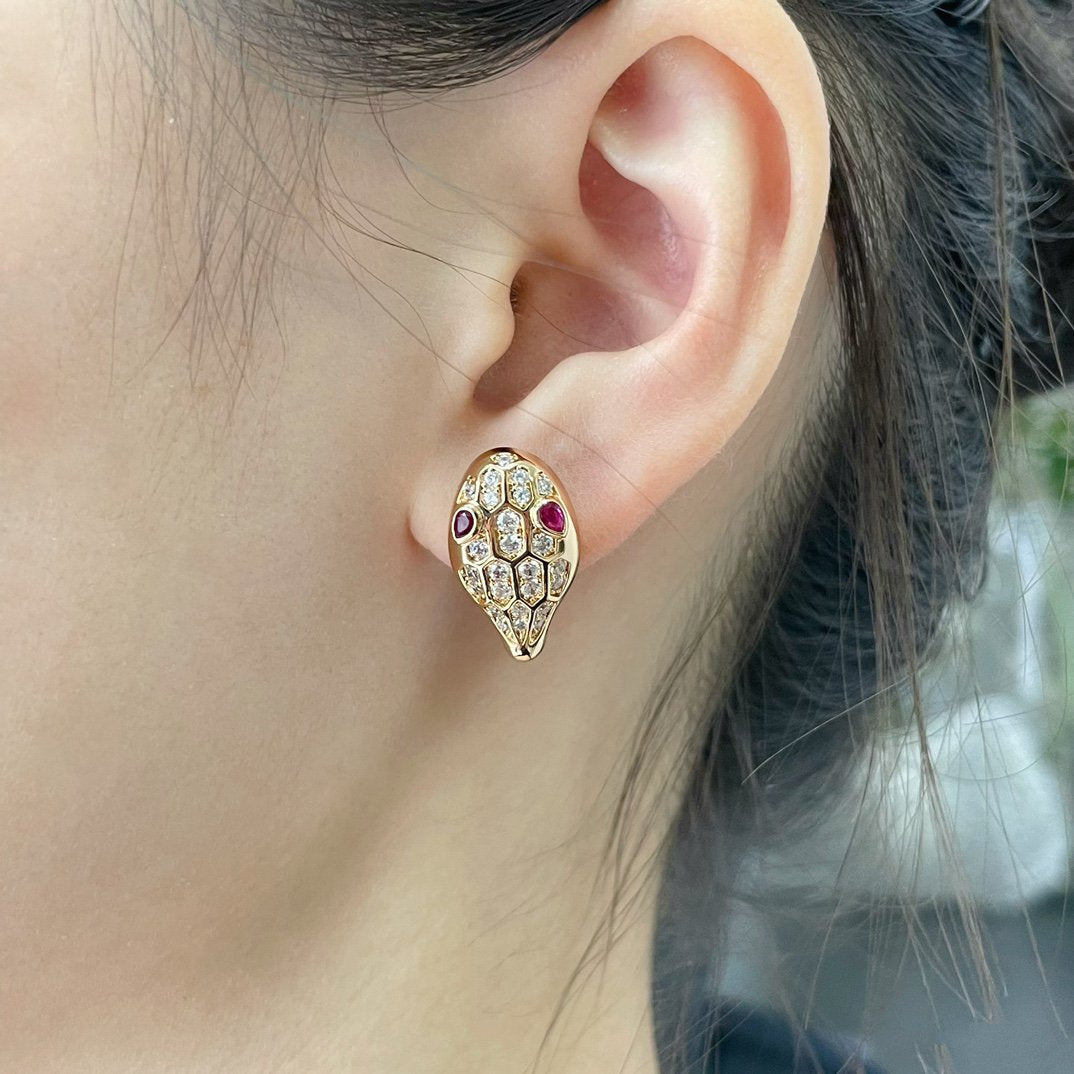 [Vintora]SERPENT DIAMOND STUD EARRINGS