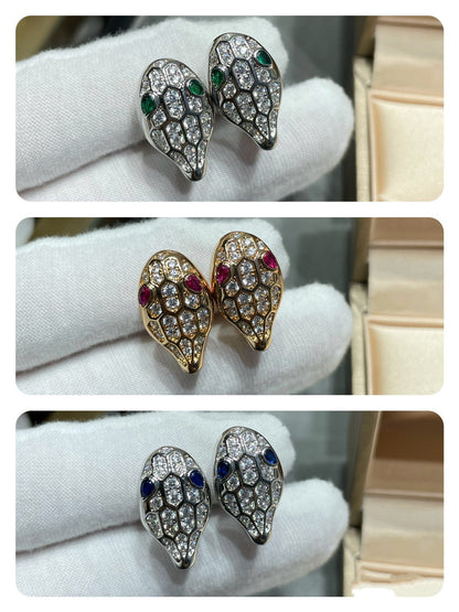 [Vintora]SERPENT DIAMOND STUD EARRINGS