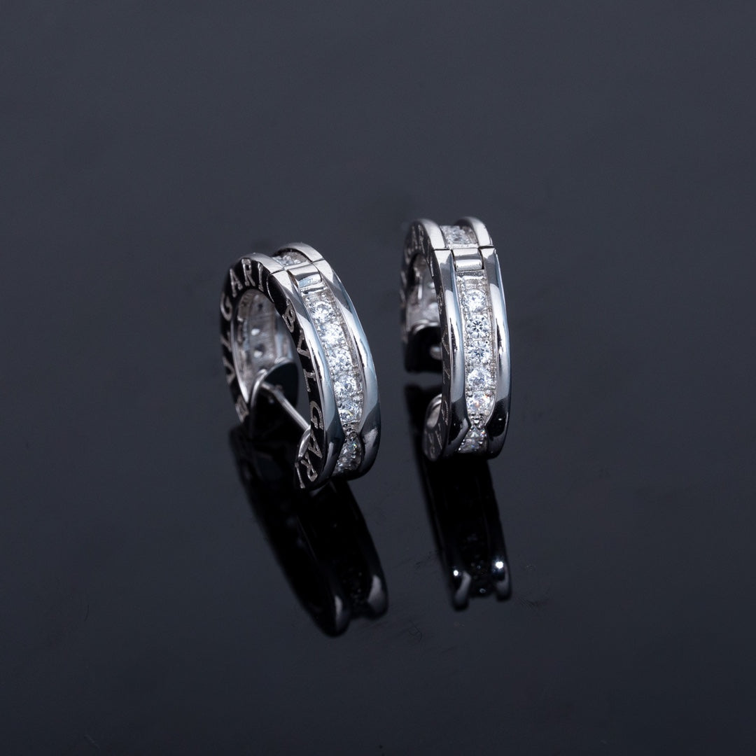 [Vintora]ZERO 1 MINI SILVER DIAMOND EARRINGS