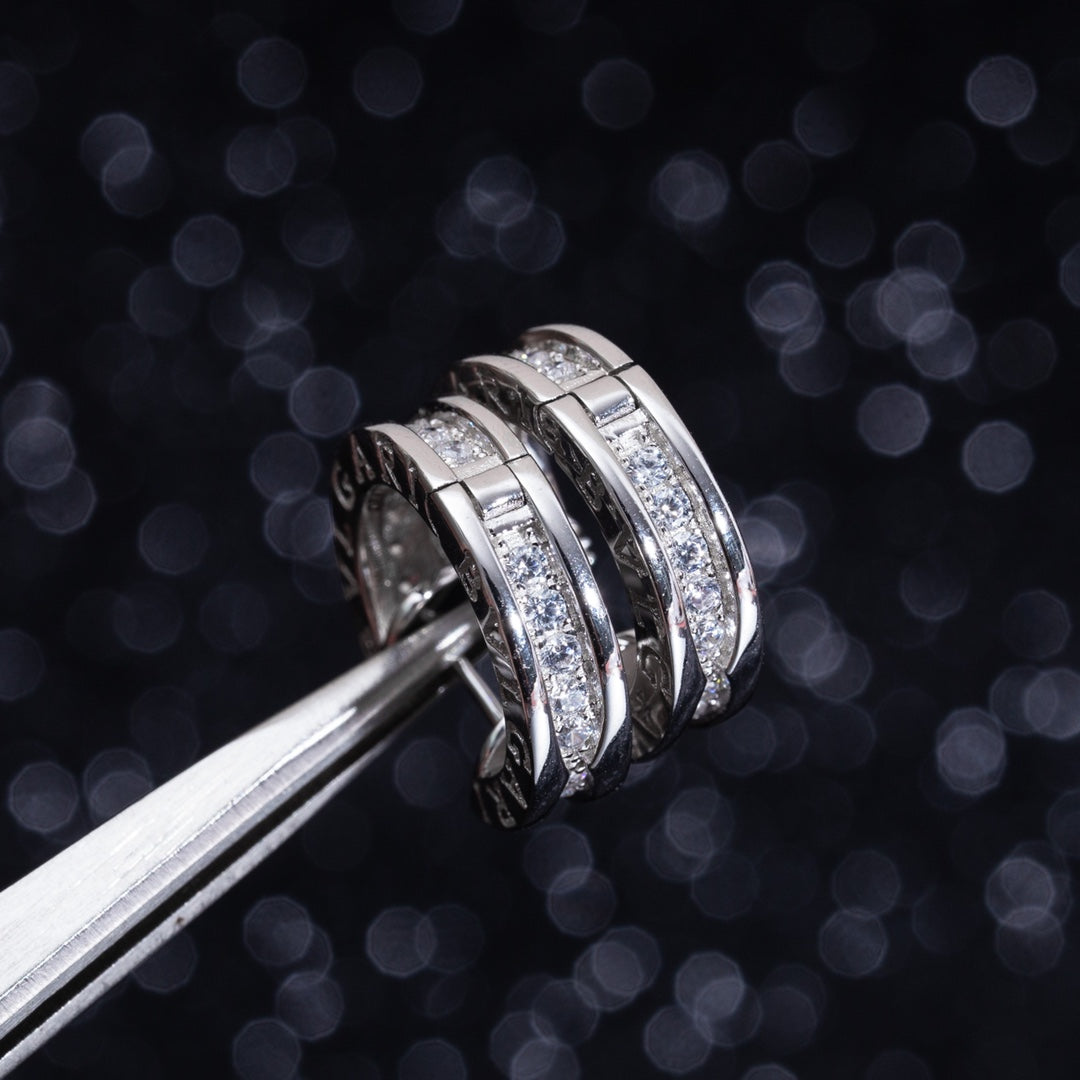 [Vintora]ZERO 1 MINI SILVER DIAMOND EARRINGS