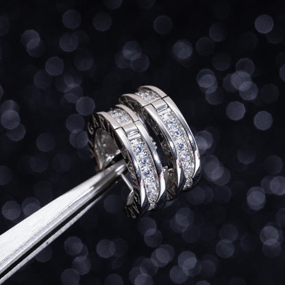 [Vintora]ZERO 1 MINI SILVER DIAMOND EARRINGS