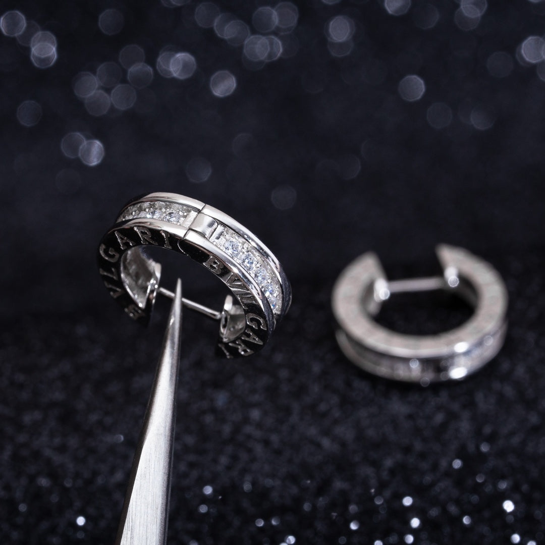 [Vintora]ZERO 1 MINI SILVER DIAMOND EARRINGS