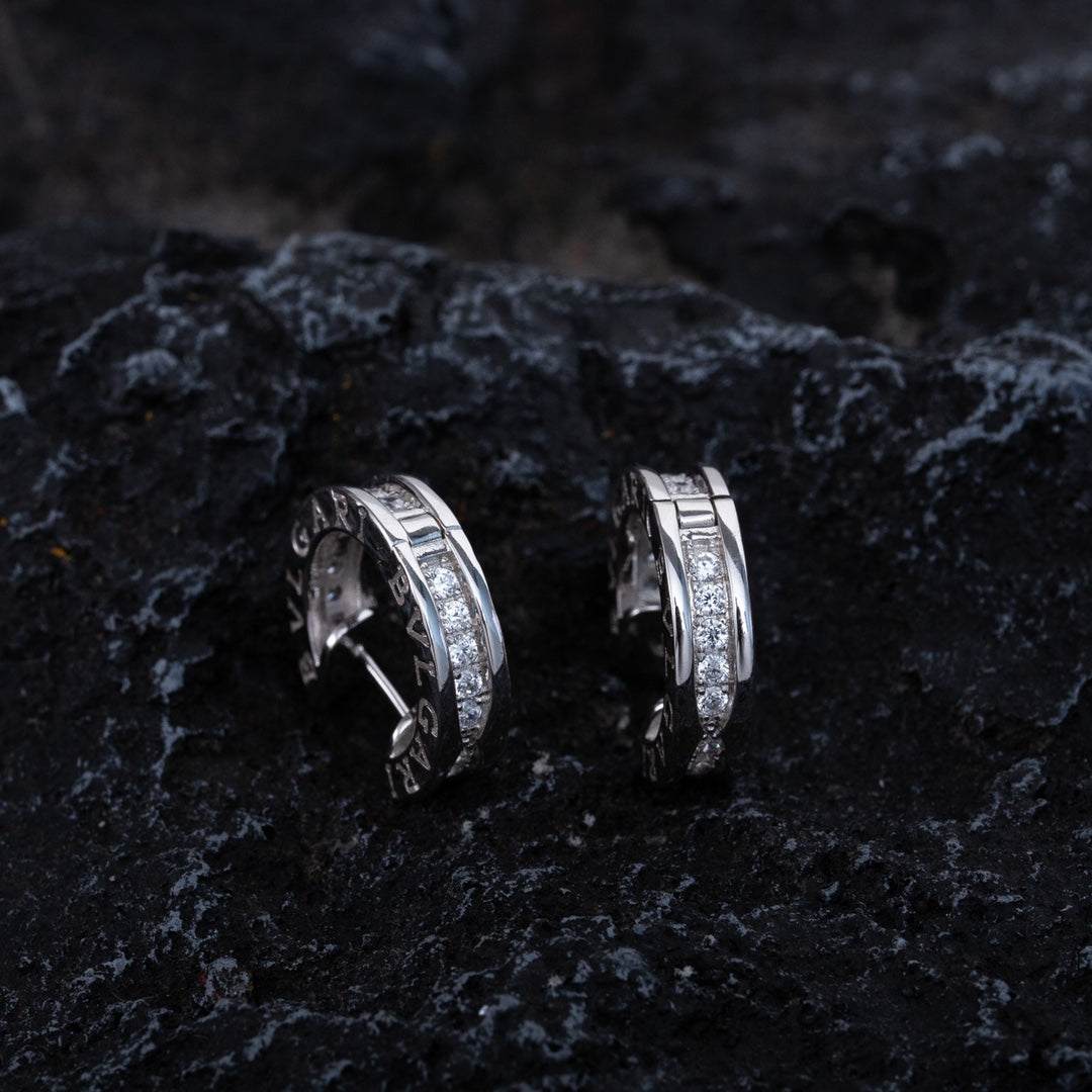 [Vintora]ZERO 1 MINI SILVER DIAMOND EARRINGS