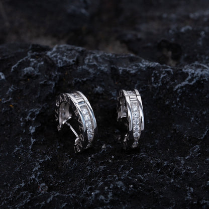 [Vintora]ZERO 1 MINI SILVER DIAMOND EARRINGS