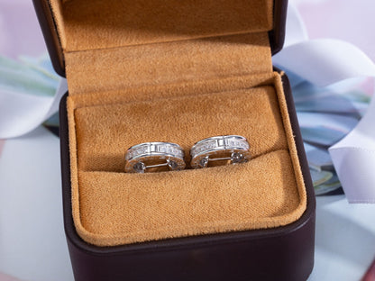 [Vintora]ZERO 1 MINI SILVER DIAMOND EARRINGS