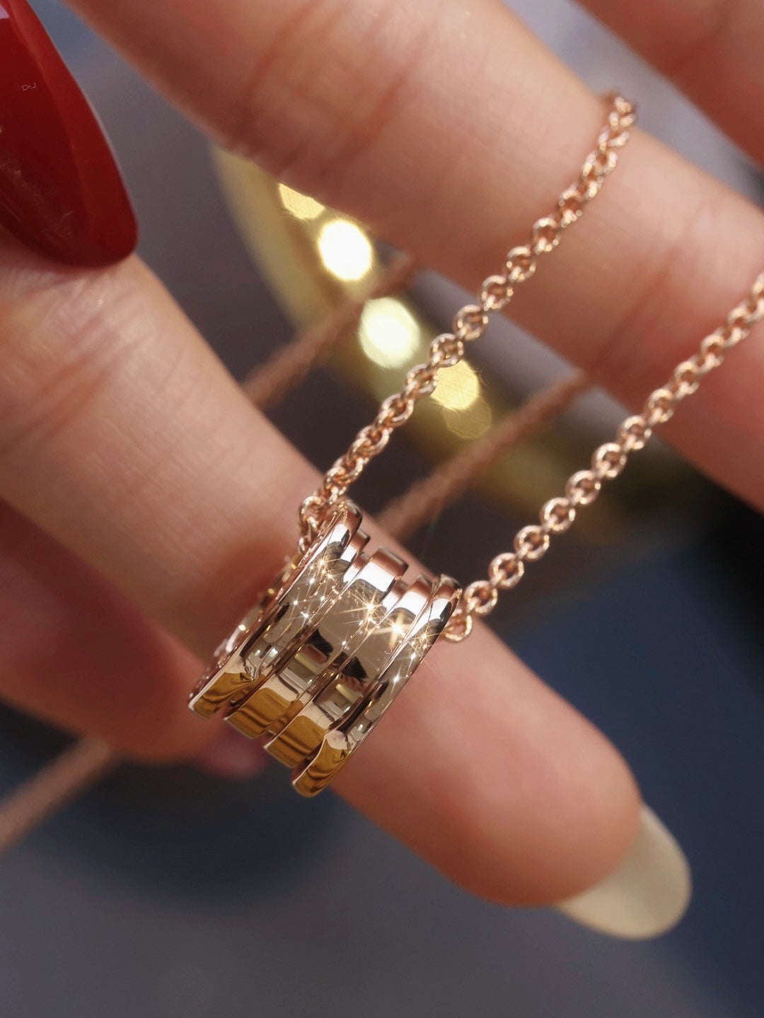 [Vintora]ZERO 1 PINK GOLD NECKLACE