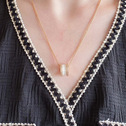 [Vintora]ZERO 1 DIAMOND CERAMIC NECKLACE