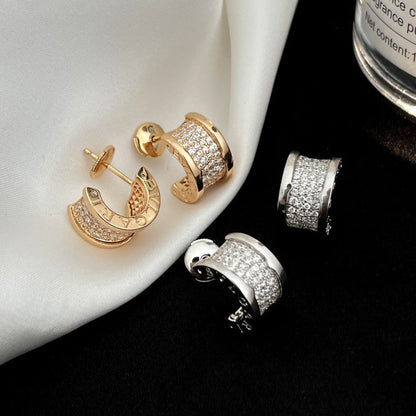 [Vintora]ZERO 1 DIAMOND PAVED EARRINGS