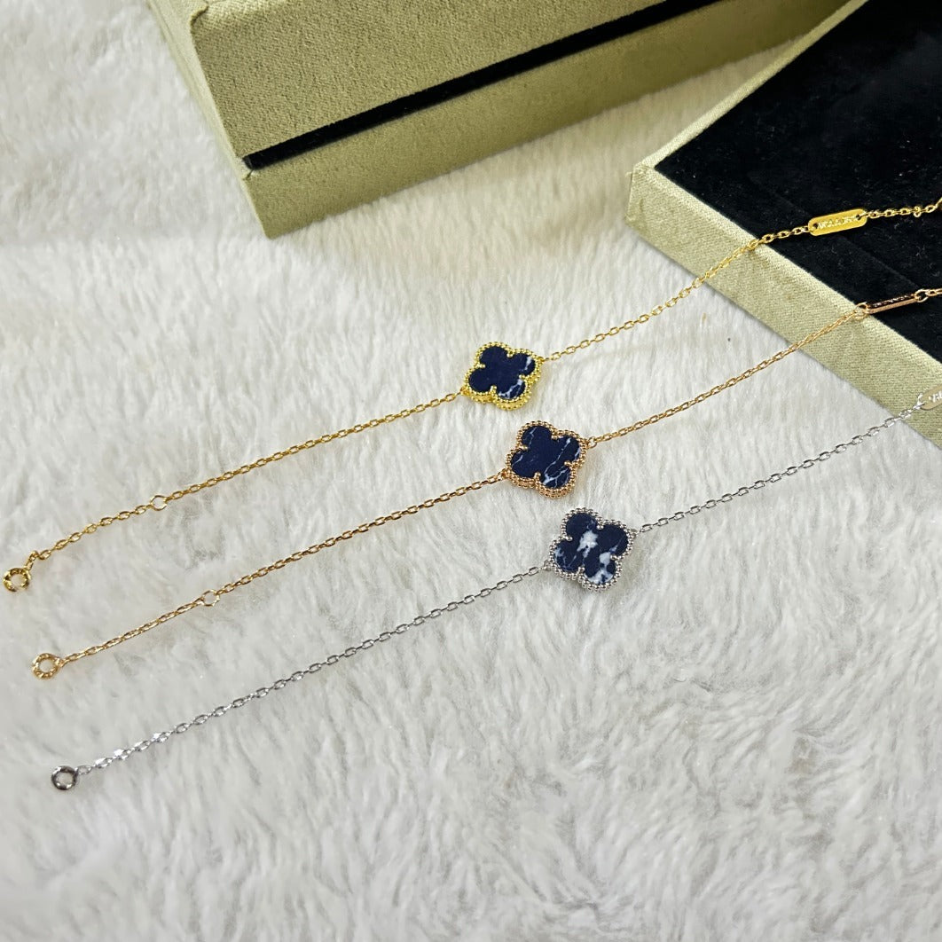 [Vintora]BRACELET CLOVER 1 MOTIF PIETERSITE