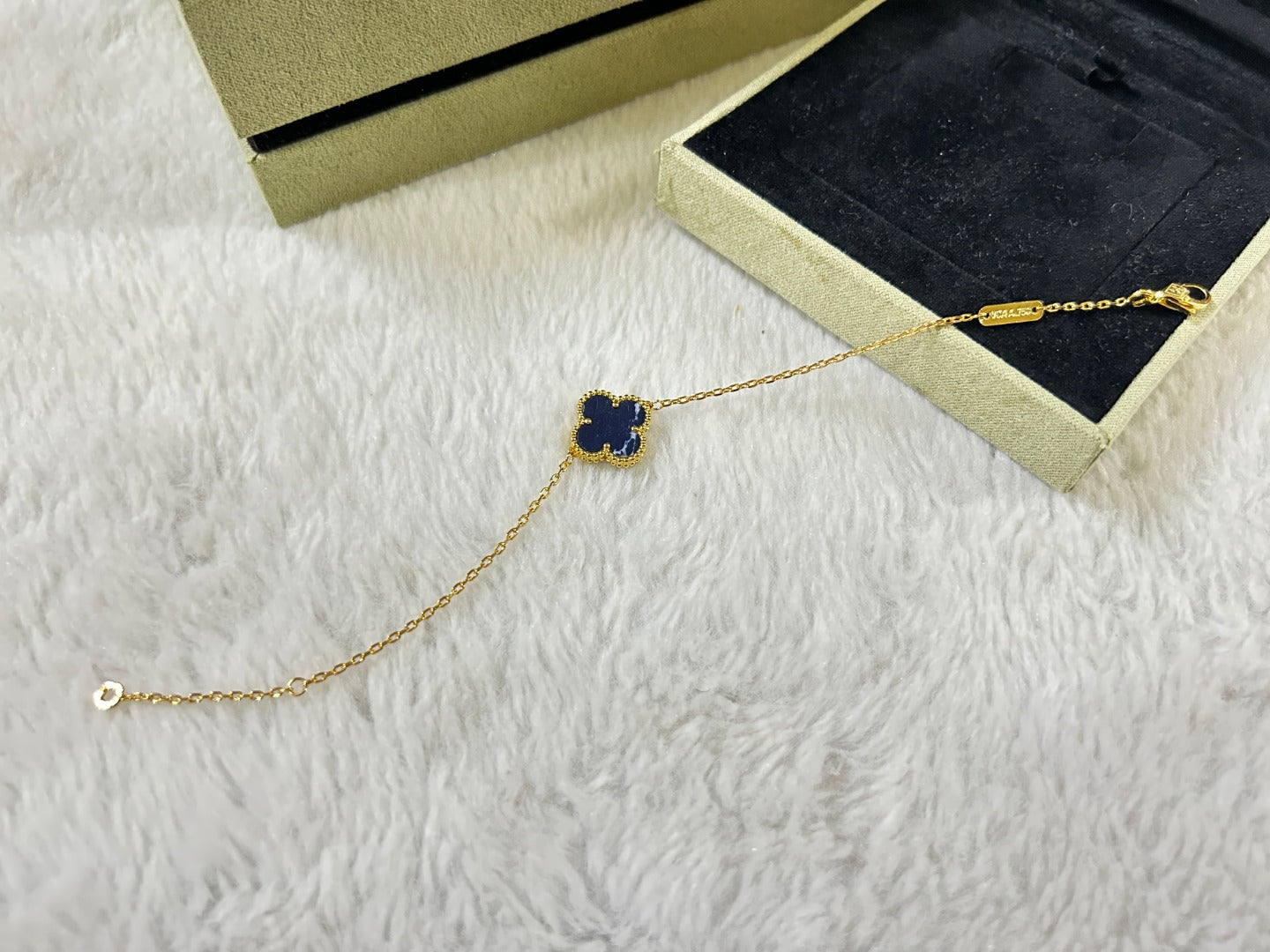 [Vintora]BRACELET CLOVER 1 MOTIF PIETERSITE