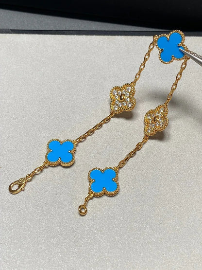 [?Vintora] CLOVER 5 MOTIF BLUE AGATE BRACELET COLLECTION