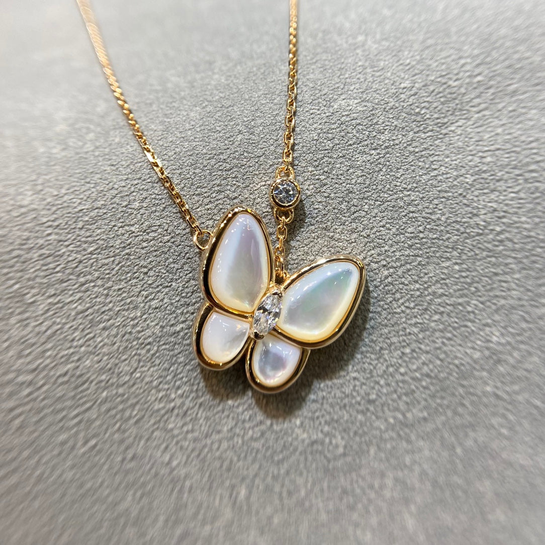 [Vintora]COLLIER DIAMANT PAPILLON SERPILLIÈRE