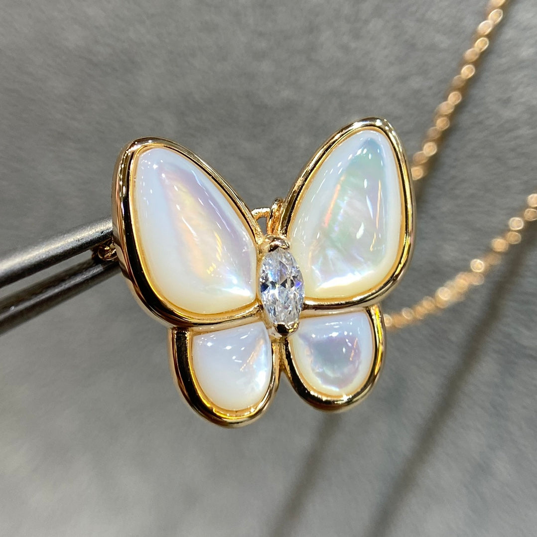 [Vintora]COLLIER DIAMANT PAPILLON SERPILLIÈRE
