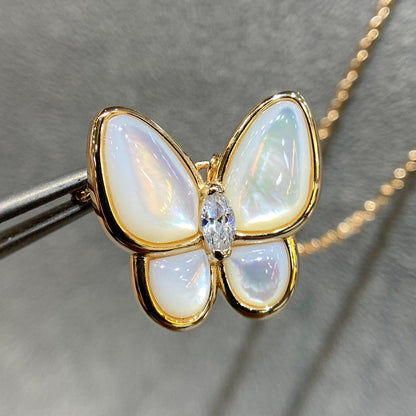 [Vintora]COLLIER DIAMANT PAPILLON SERPILLIÈRE