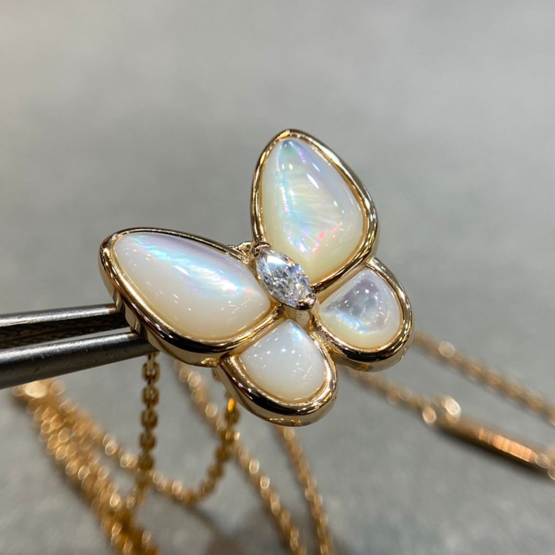 [Vintora]COLLIER DIAMANT PAPILLON SERPILLIÈRE