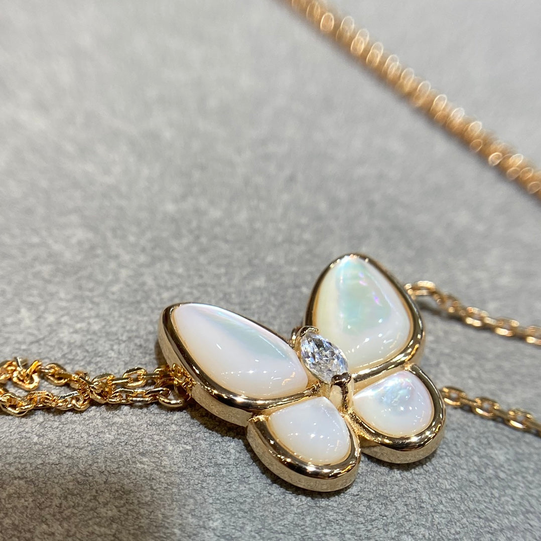 [Vintora]COLLIER DIAMANT PAPILLON SERPILLIÈRE