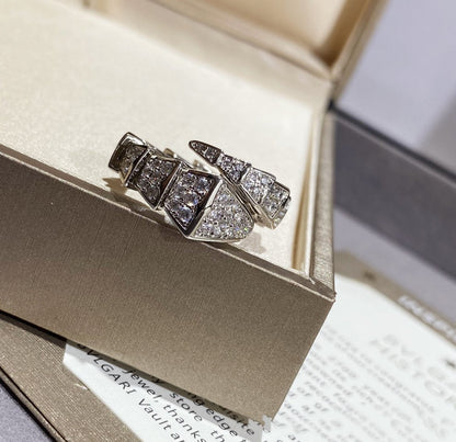 [Vintora]SERPENTI LARGE RING SILVER DIAMOND PAVED