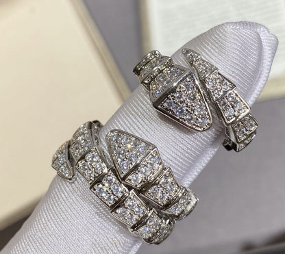 [Vintora]SERPENTI LARGE RING SILVER DIAMOND PAVED