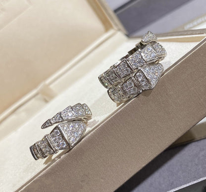 [Vintora]SERPENTI LARGE RING SILVER DIAMOND PAVED