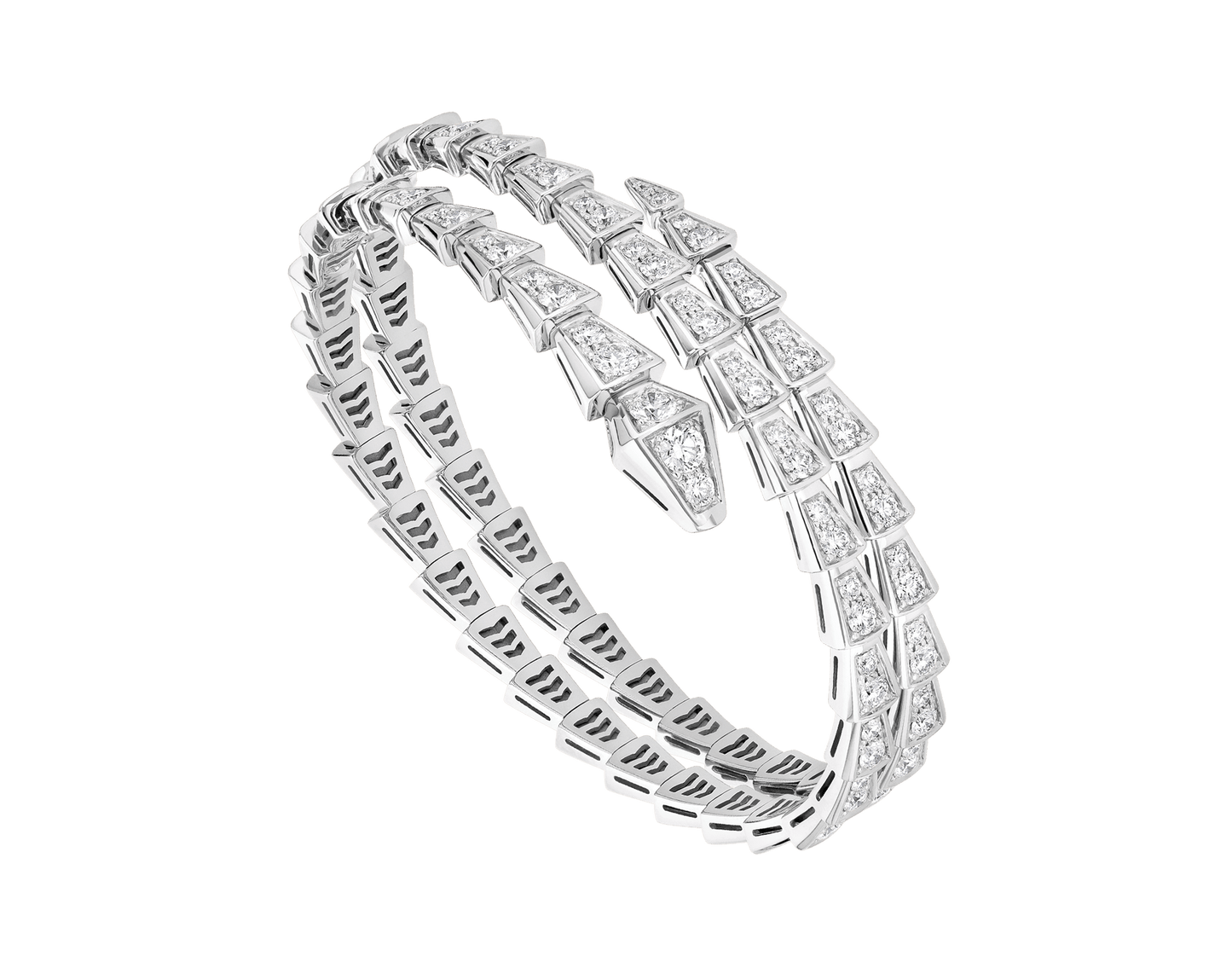 [Vintora]SERPENTI BRACELET SILVER DIAMOND DOUBLE ROW