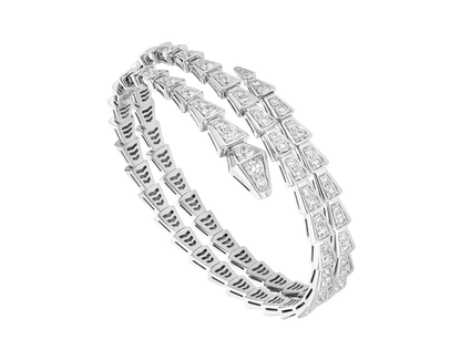 [Vintora]SERPENTI BRACELET SILVER DIAMOND DOUBLE ROW