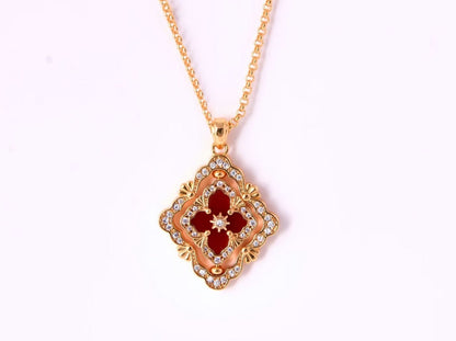 [?Vintora] B.C.L ENAMEL ROTATING SINGLE-DIAMOND NECKLACE¡ꡧVarious colors¡ê?