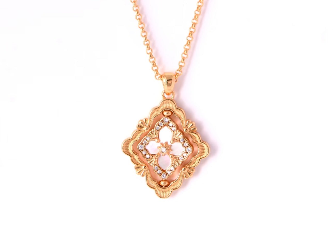 [?Vintora] B.C.L ENAMEL ROTATING SINGLE-DIAMOND NECKLACE¡ꡧVarious colors¡ê?