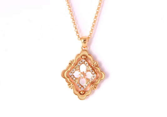 [?Vintora] B.C.L ENAMEL ROTATING SINGLE-DIAMOND NECKLACE¡ꡧVarious colors¡ê?