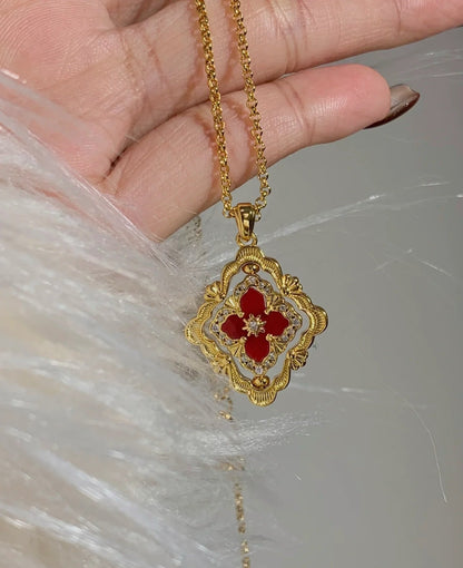 [?Vintora] B.C.L ENAMEL ROTATING SINGLE-DIAMOND NECKLACE¡ꡧVarious colors¡ê?