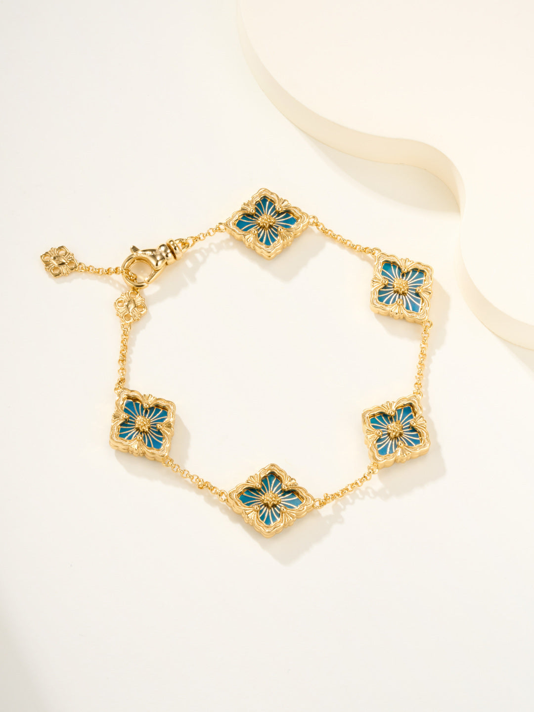 [?Vintora]B.C.L ENAMELED Five-Flower Bracelet¡ꡧVarious Colors)