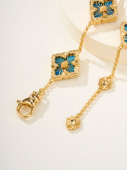 [?Vintora]B.C.L ENAMELED Five-Flower Bracelet¡ꡧVarious Colors)