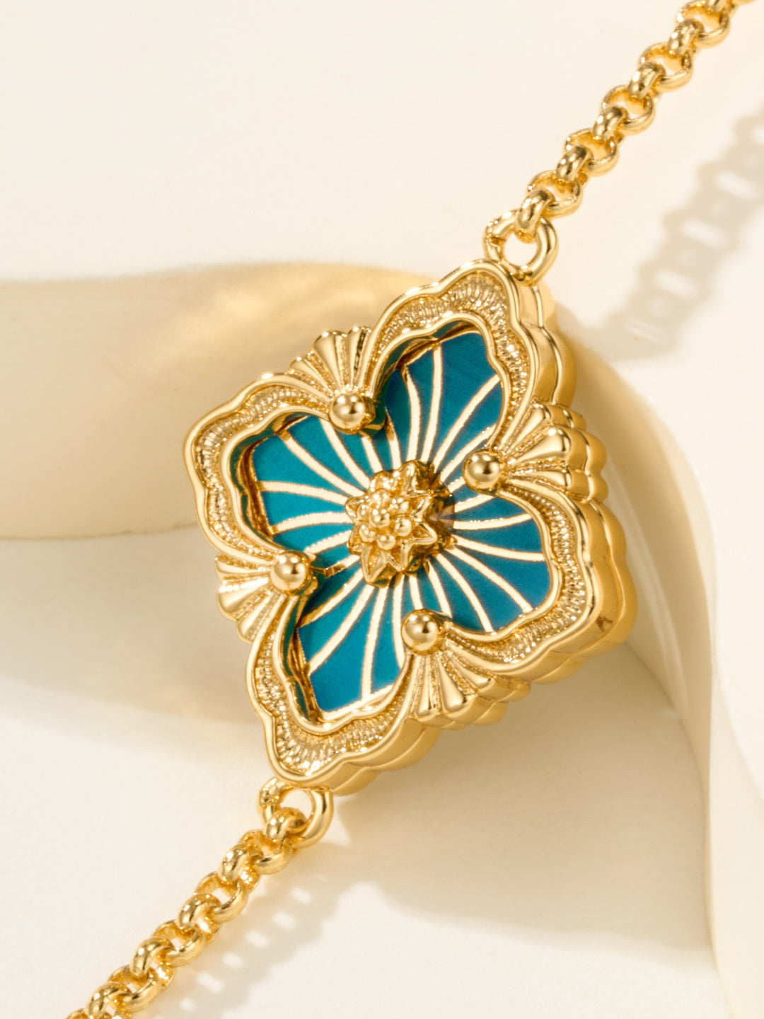 [?Vintora]B.C.L ENAMELED One-Flower Bracelet¡ꡧVarious Colors)