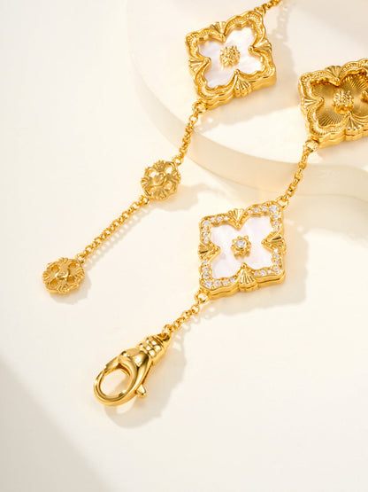 [?Vintora]B.C.L ENAMELED Five-Flower Bracelet¡ꡧVarious Colors) BIG SIZE
