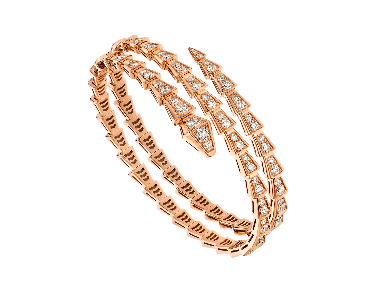 [Vintora]SERPENTI BRACELET PINK GOLD DIAMOND DOUBLE ROW