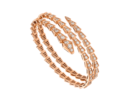 [Vintora]SERPENTI BRACELET PINK GOLD DIAMOND DOUBLE ROW