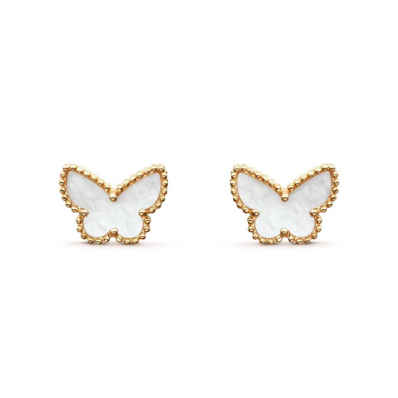 [Vintora]BOUCLES D'OREILLES PAPILLON DOUX EN NACRE
