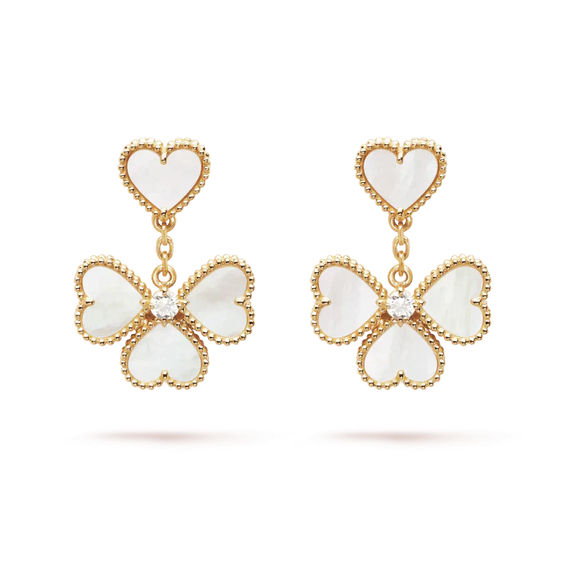 [Vintora]CLOVER SWEET WHITE MOP EARRINGS