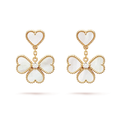 [Vintora]CLOVER SWEET WHITE MOP EARRINGS
