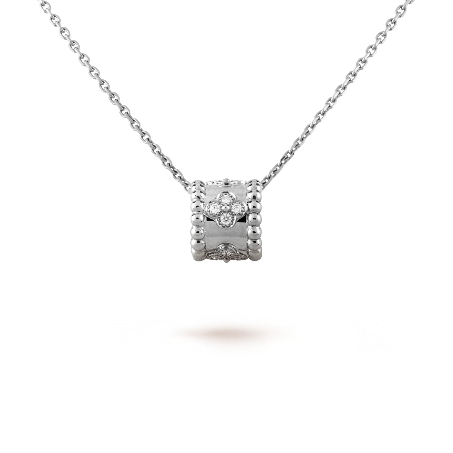 [Vintora]COLLIER DIAMANT EN ARGENT PENDENTIF PERLE