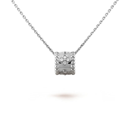 [Vintora]COLLIER DIAMANT EN ARGENT PENDENTIF PERLE