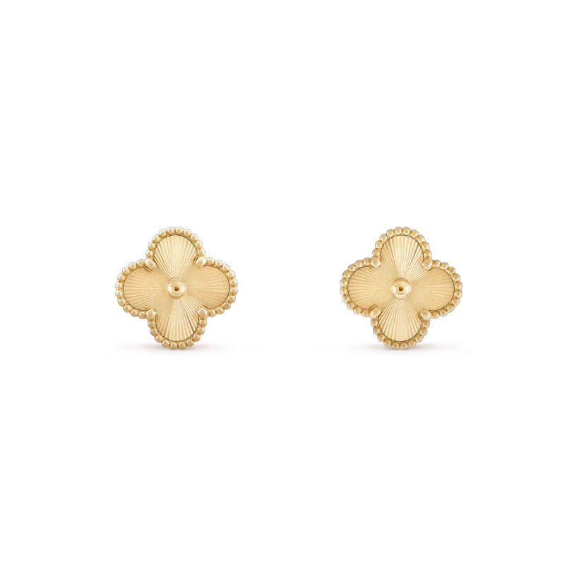 [Vintora]CLOVER MINI 9.5MM LASER EARRINGS