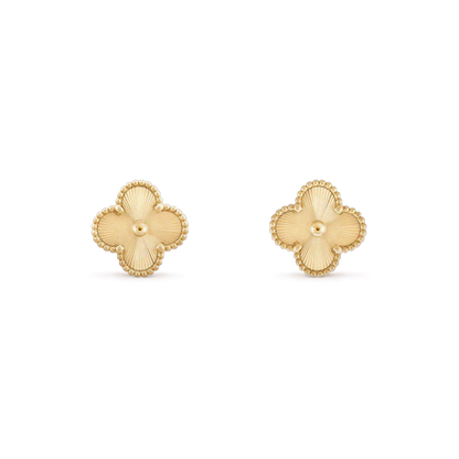 [Vintora]CLOVER MINI 9.5MM LASER EARRINGS