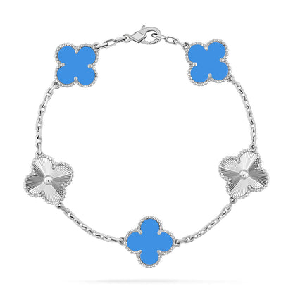 [?Vintora] CLOVER 5 MOTIF BLUE AGATE BRACELET COLLECTION