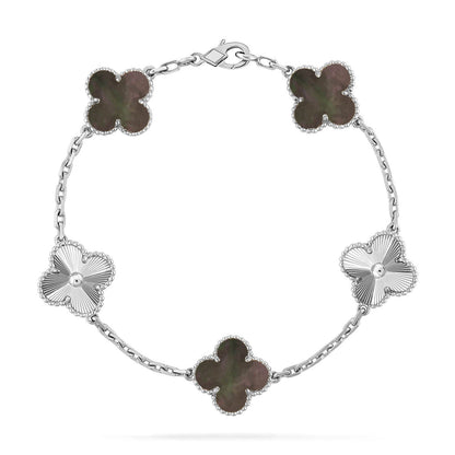 [?Vintora] CLOVER 5 MOTIF GRAY MOP BRACELET COLLECTION