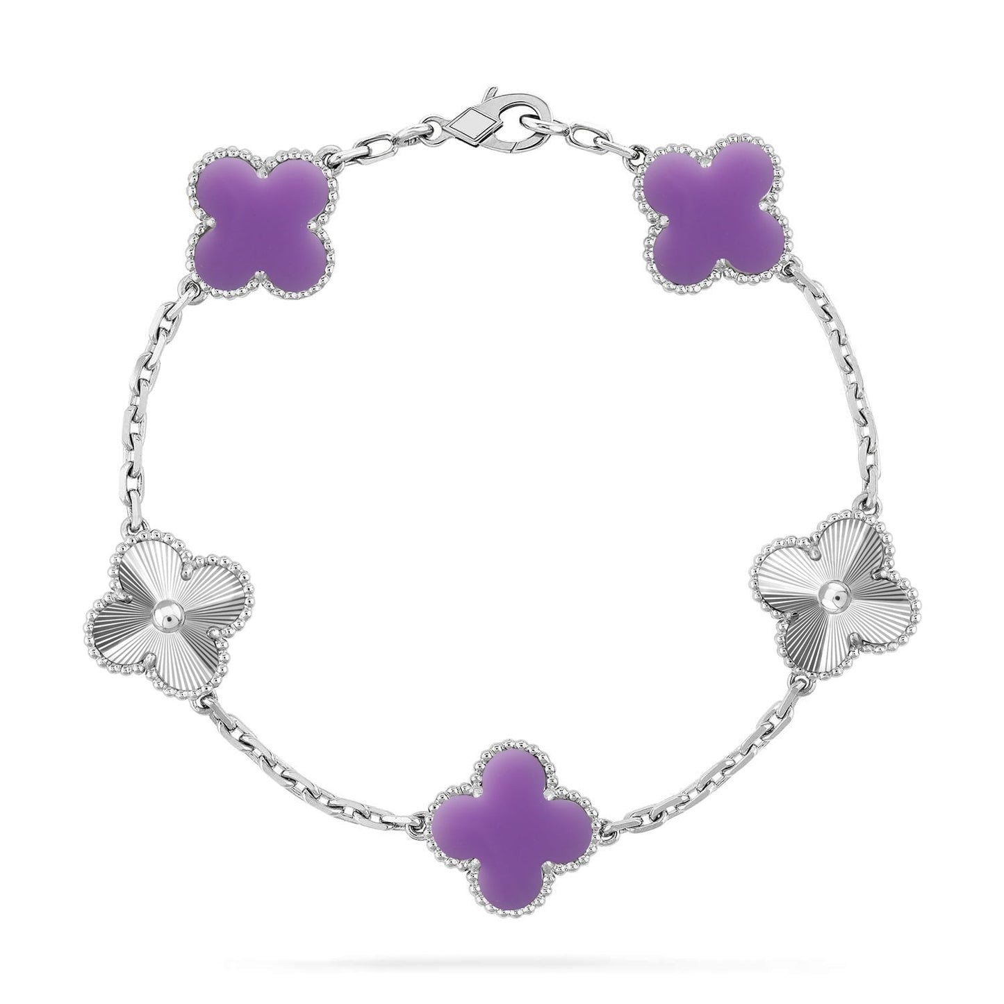 [?Vintora]CLOVER 5 MOTIF LIGHT PURPLE BRACELET COLLECTION