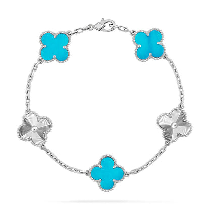 [?Vintora] CLOVER 5 MOTIF TURQUOISE BRACELET COLLECTION
